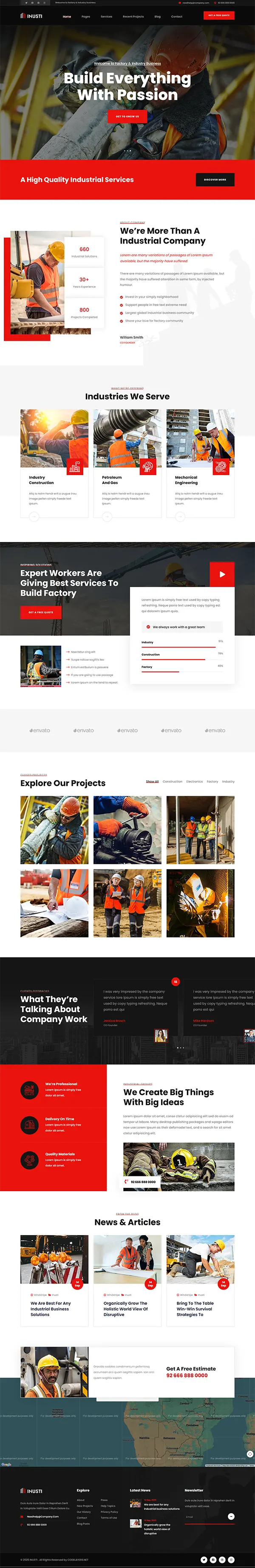 Inusti - Industrial & Factory Business Joomla 6 Template